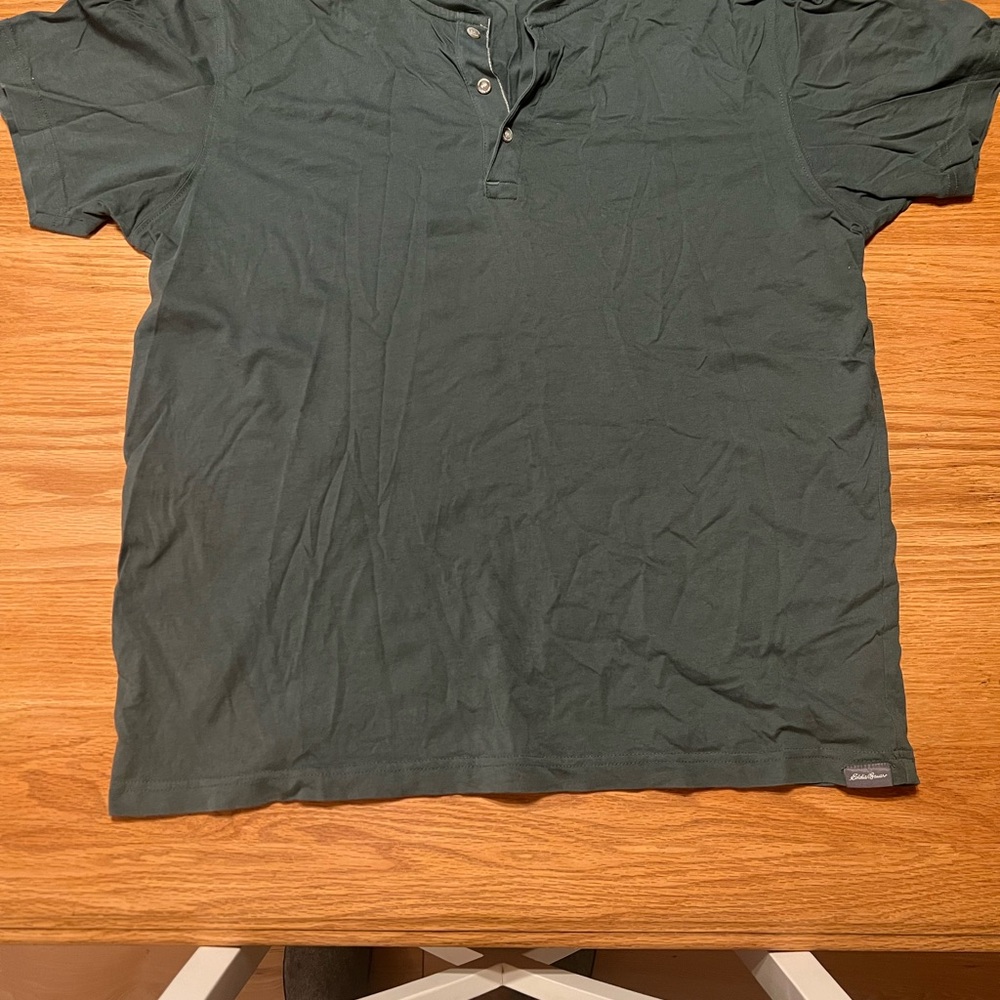 Eddie Bauer Forest Green Henley Shirt